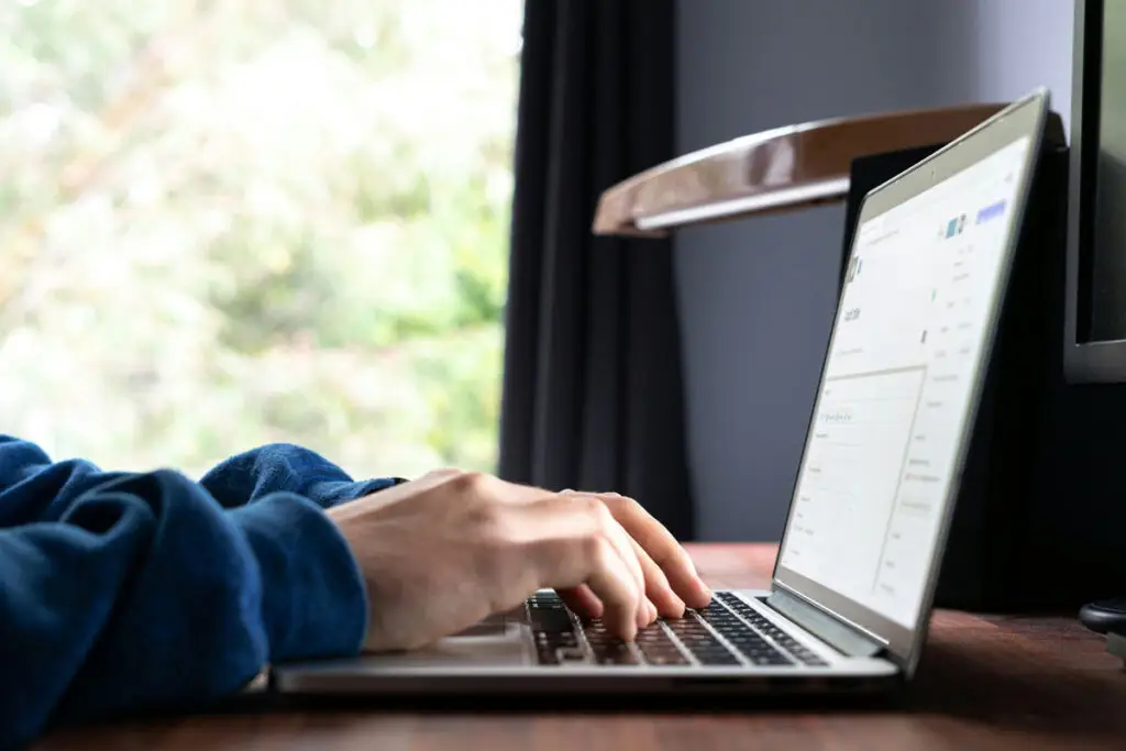 Why Wordpress is the Best for Websites 1 hands typing on laptop