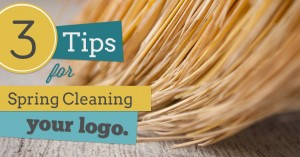 Image of straw broom with title 3 Tips for Spring Cleaning Your Logo