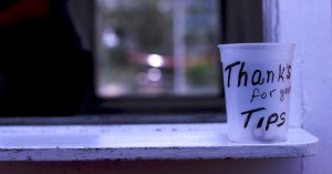 Image of cup with title of Thanks For Your Tips