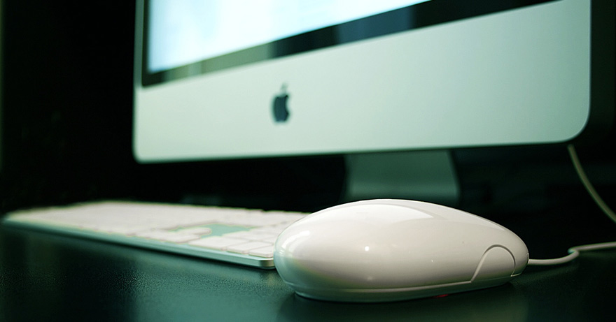 Image of iMac desktop for "Building Your First Website"